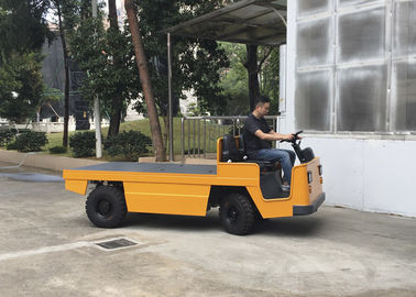 Batterij Gedreven Elektrische Platformvrachtwagen, de Aangepaste Vrachtwagen met 4 wielen van het Oppervlakteplatform