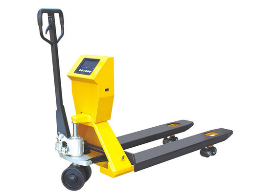 kwaliteit  Warehousing Mobile Pallet Truck With Scale High Strength Frame 1150mm​ Fork Length fabriek